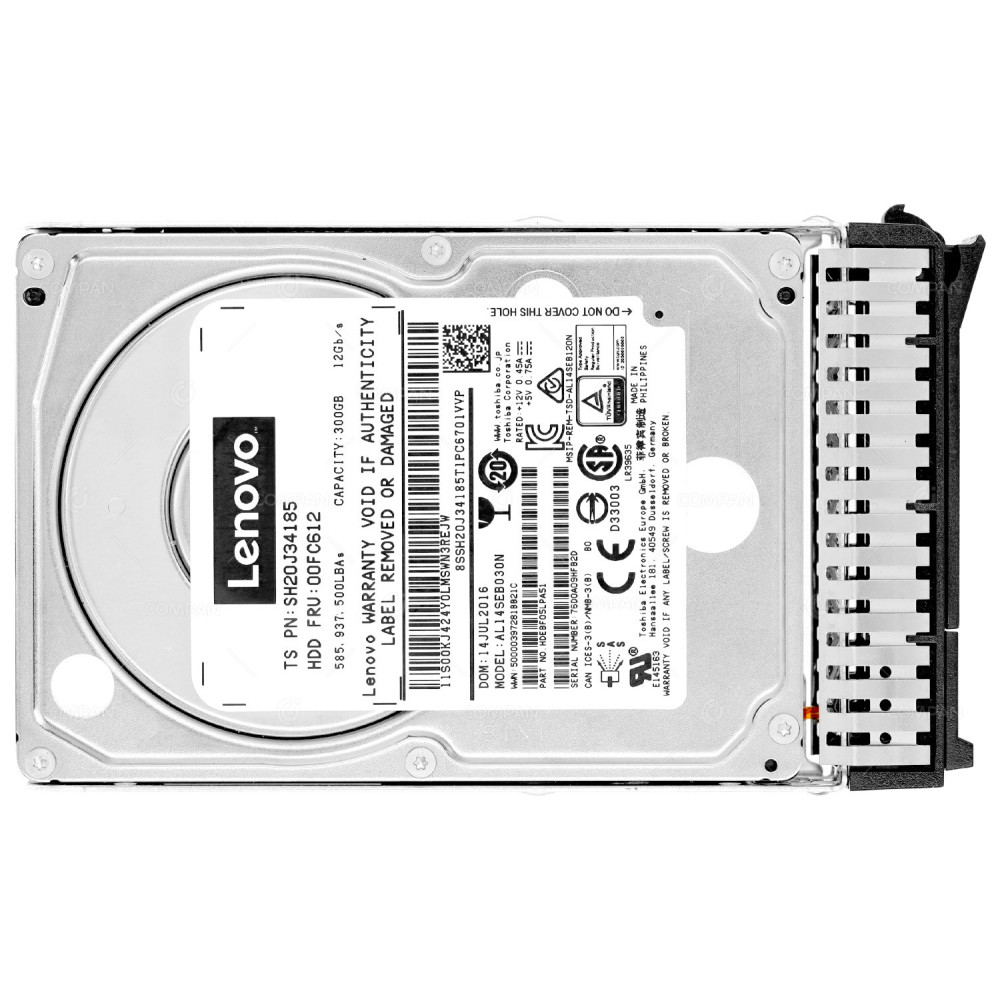 00FC612  LENOVO HDD 300GB 10K SAS 12G 2.5" SFF